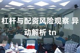 杠杆与配资风险观察 异动解析 tn